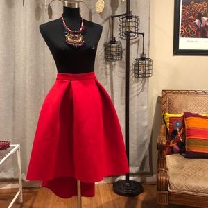 Ashley Stewart High/Low Red Scuba Skirt Sz 20